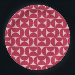 Mid Century Modern Abstract Pattern Magenta Paper Plate<br><div class="desc">Mid century modern pattern – abstract geometric shapes – minimalist pattern in magenta.</div>