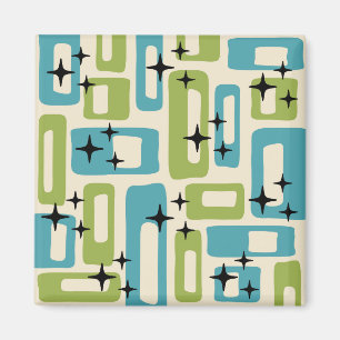 Mid Century Modern Abstract Pattern Magnet