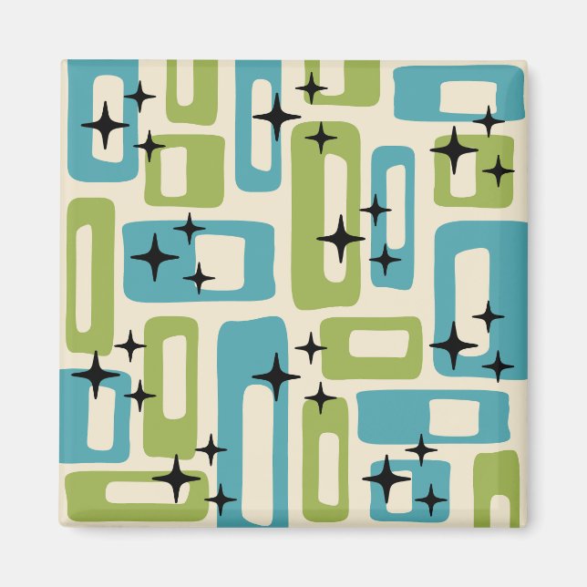 Mid Century Modern Abstract Pattern Magnet (Front)