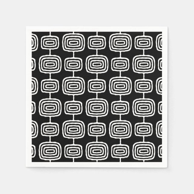 Mid Century Modern Abstract Pattern Napkin (Front)