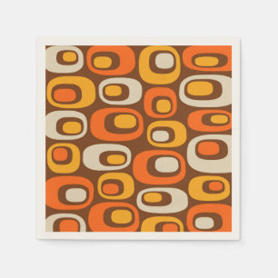Mid-Century Modern Abstract Pattern Napkin