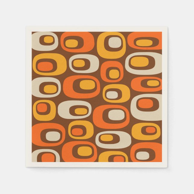 Mid-Century Modern Abstract Pattern Napkin (Front)
