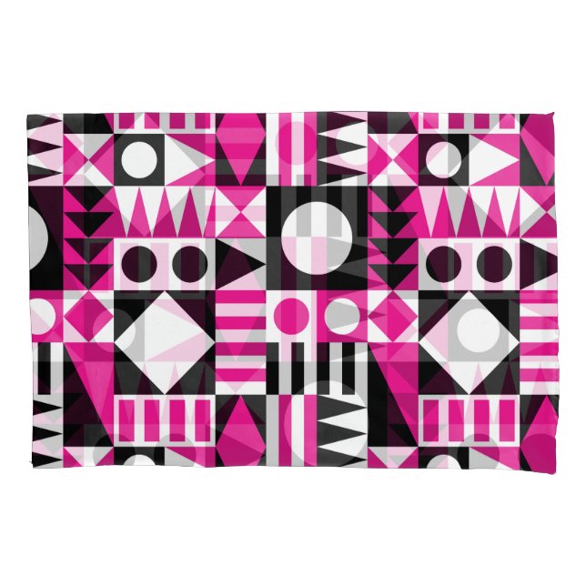 Mid-century modern abstract pattern. pillowcase (Front)
