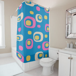 Mid Century Modern Abstract Pattern Shower Curtain