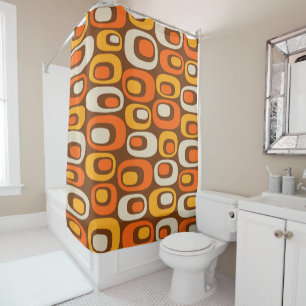 Mid-Century Modern Abstract Pattern Shower Curtain