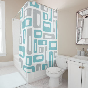 Mid Century Modern Abstract Pattern Shower Curtain