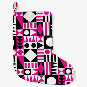 Mid-century modern abstract pattern. small christmas stocking