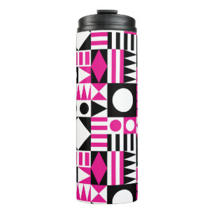 Mid-century modern abstract pattern. thermal tumbler