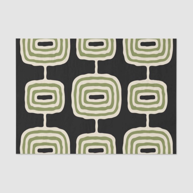 Mid Century Modern Abstract Pattern Tissue Paper (Front)