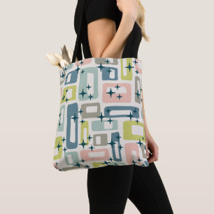 Mid-Century Modern Abstract Pattern Tote Bag
