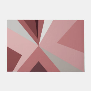 Mid Century Modern Abstract Pink Doormat