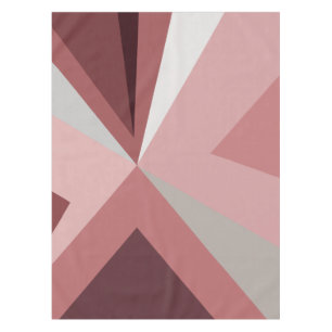 Mid Century Modern Abstract Pink Tablecloth