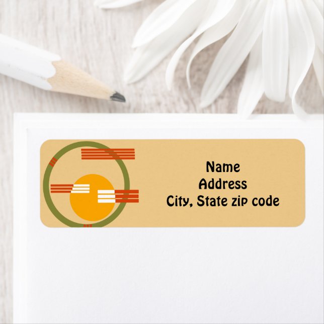 Mid-Century Modern Abstract Return Address Label (Insitu)