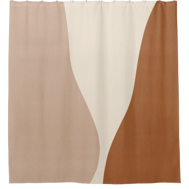 Mid century Modern Abstract Shower Curtain (Front)