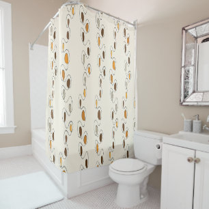 Mid Century Modern Abstract Shower Curtain