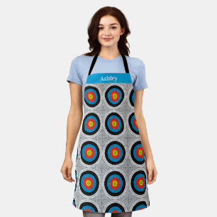 Mid Century Modern Archery Targets Pattern Apron