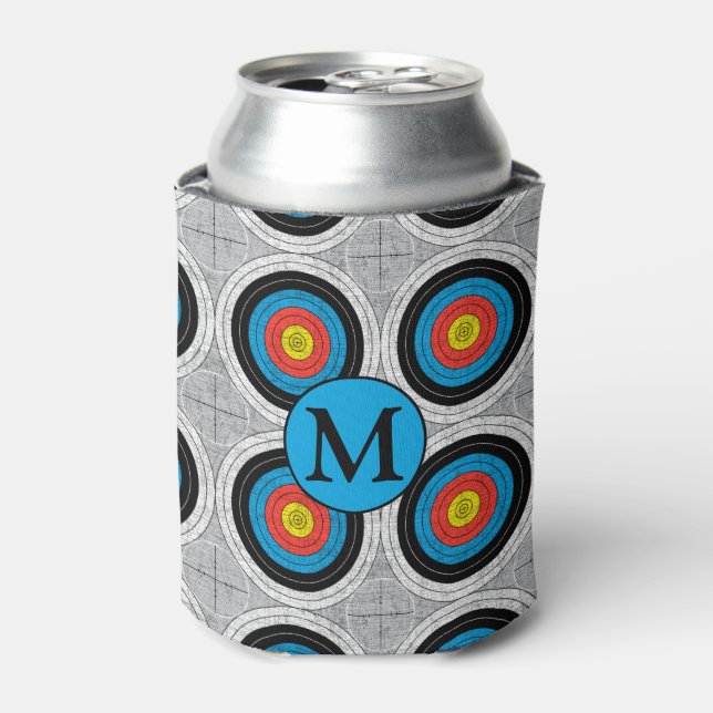 Mid Century Modern Archery Targets Pattern Can Cooler (Can Front)