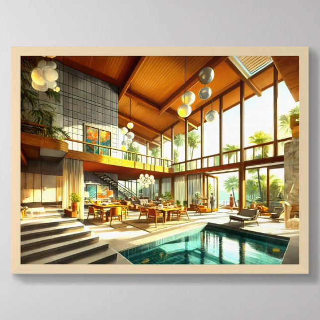 Mid Century Modern Architectural Interior Resort Poster (Creator Uploaded)
