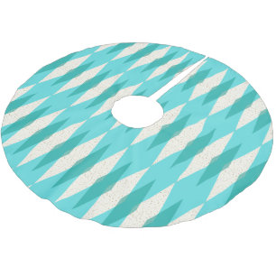 Mid Century Modern Argyle Christmas Tree Skirt