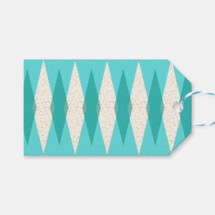Mid Century Modern Argyle Gift Tags