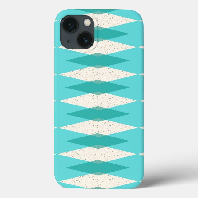 Mid Century Modern Argyle iPhone iPad Case (Back)