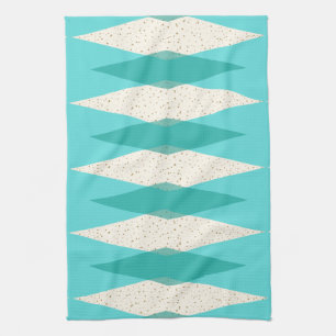 Mid Century Modern Argyle Kitchen Towel
