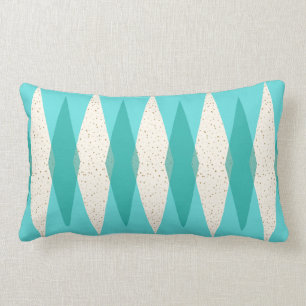Mid Century Modern Argyle Lumbar Pillow