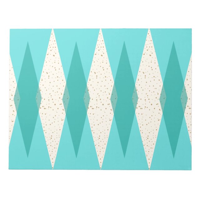 Mid Century Modern Argyle Notepad (Front)