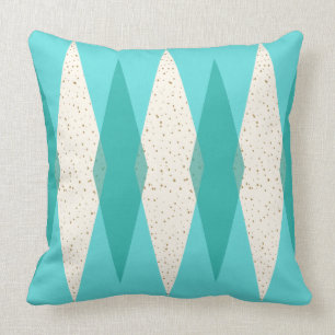 Mid Century Modern Argyle Throw Pillow