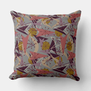 Mid-Century Modern Arrows Atomic Fifties Pattern Cushion