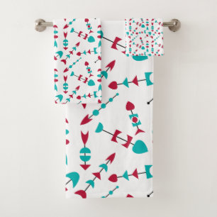 Mid-Century Modern Arrows  Bath Towel Set