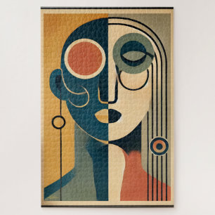 Mid Century Modern Art Abstract Nonconforming Jigsaw Puzzle