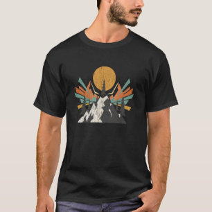 Mid Century Modern Art Atomic Age Retro Hiking Mou T-Shirt
