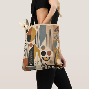 Mid Century Modern Art Autumn Harvest Tote Bag