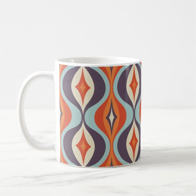 Mid-century modern art background. Abstract geomet Coffee Mug (Left)