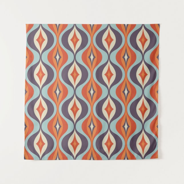 Mid-century modern art background. Abstract geomet Tapestry (Front)