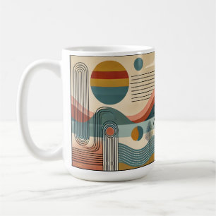 Mid Century Modern Art Beach Sunrise Coffee Mug