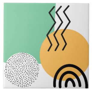 Mid Century Modern Art  Ceramic Tile