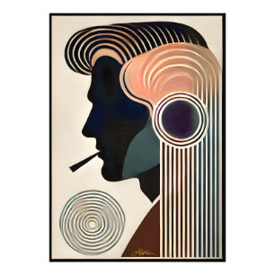 Mid Century Modern Art Contemplation Photo Print
