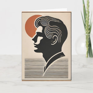 Mid Century Modern Art He Follows The Sun Card