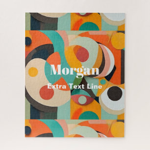 Mid Century Modern Art, Name & Text Line Jigsaw Puzzle