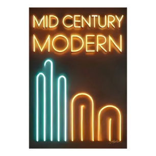 Mid Century Modern Art Neon Sign Design