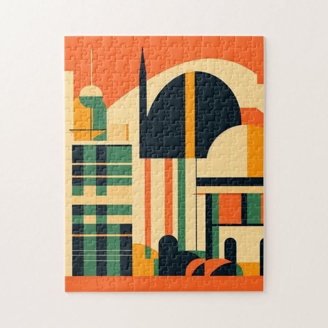 Mid-Century Modern Art: Rome Abstract Design Jigsaw Puzzle (Vertical)