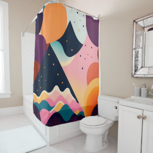 Mid-Century Modern Art Shower Curtain