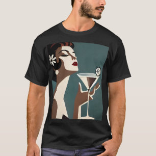 Mid Century Modern Art The Martini DIva T-Shirt