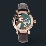 Mid Century Modern Art The Martini DIva Watch<br><div class="desc">Welcome to my Mid Century Fantasy World! Designs in this store are born of growing up in a Mid Century home complete with Martini loving parents.  Break out the cocktails.  Merging fact with fantasy within Mid Century Modern,  Jazz,  Retro Futuristic,  Atomic and Space Age Designs.</div>