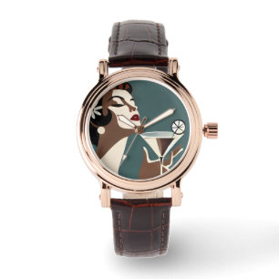 Mid Century Modern Art The Martini DIva Watch