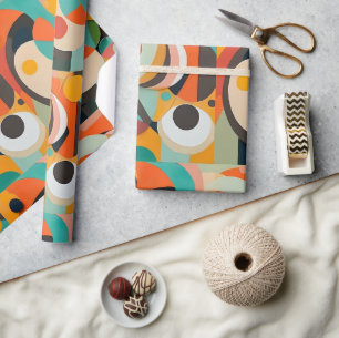 Mid Century Modern Art, Various Colours, Geometric Wrapping Paper