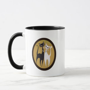 Mid Century Modern Art with cats Mug