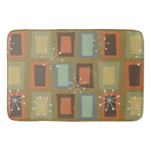 Mid Century Modern Art 'Wonky Doors' Bath Mat